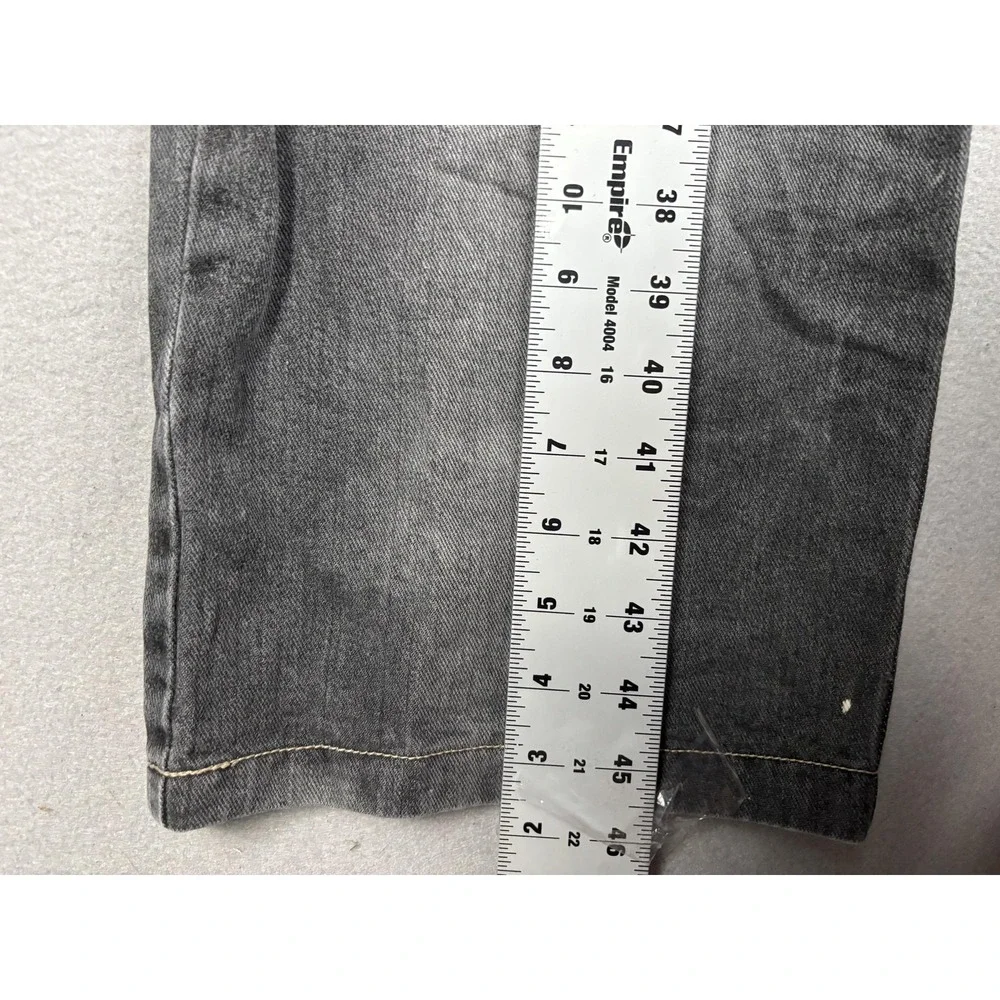 Raw Blue Jeans Mens W34 L34 Gray Cargo Pants Patchwork Badge Streetwear Y2K